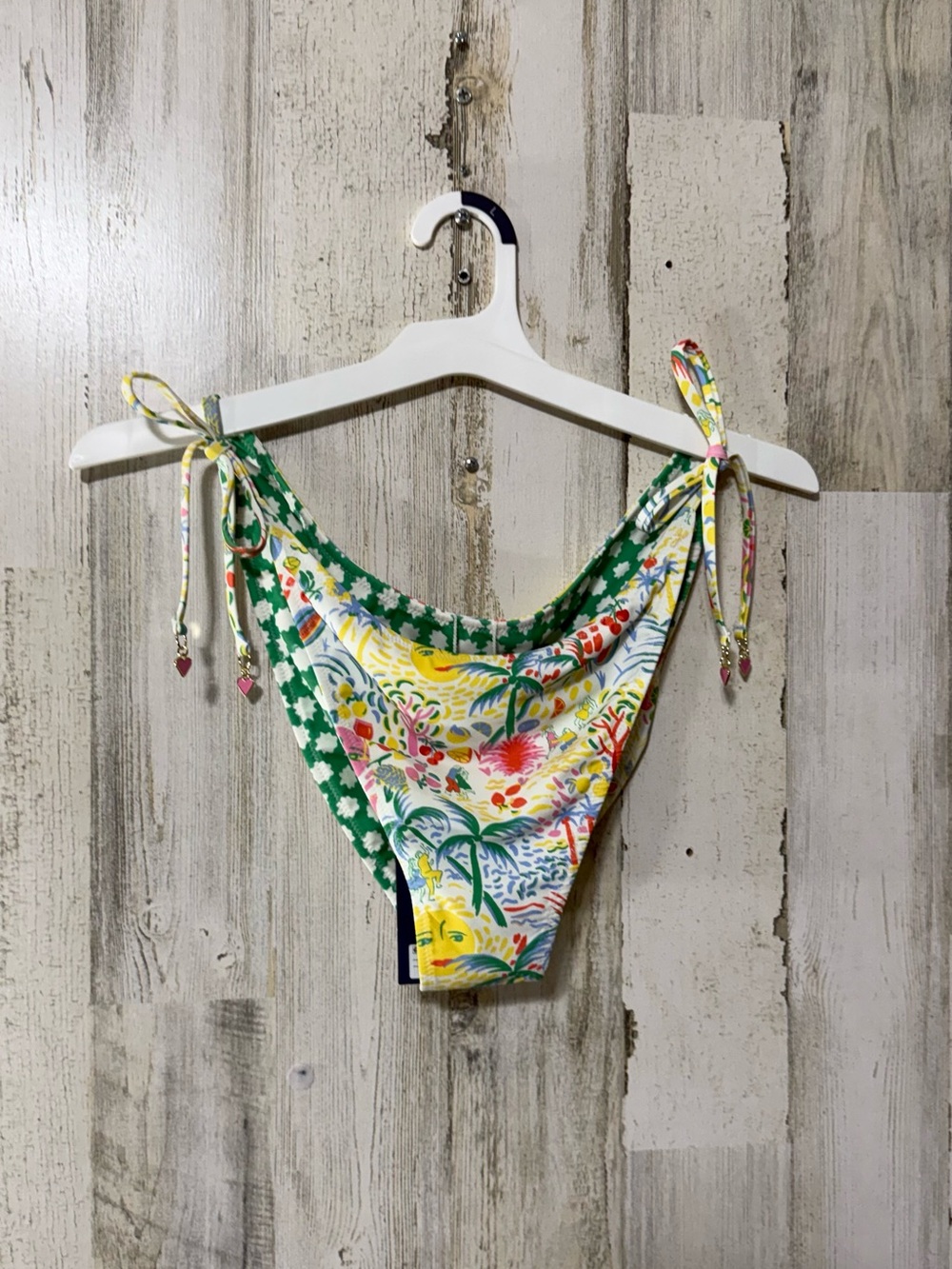 Roller Rabbit Reversible Tropical Print Tie-Side Bikini Bottom Panels